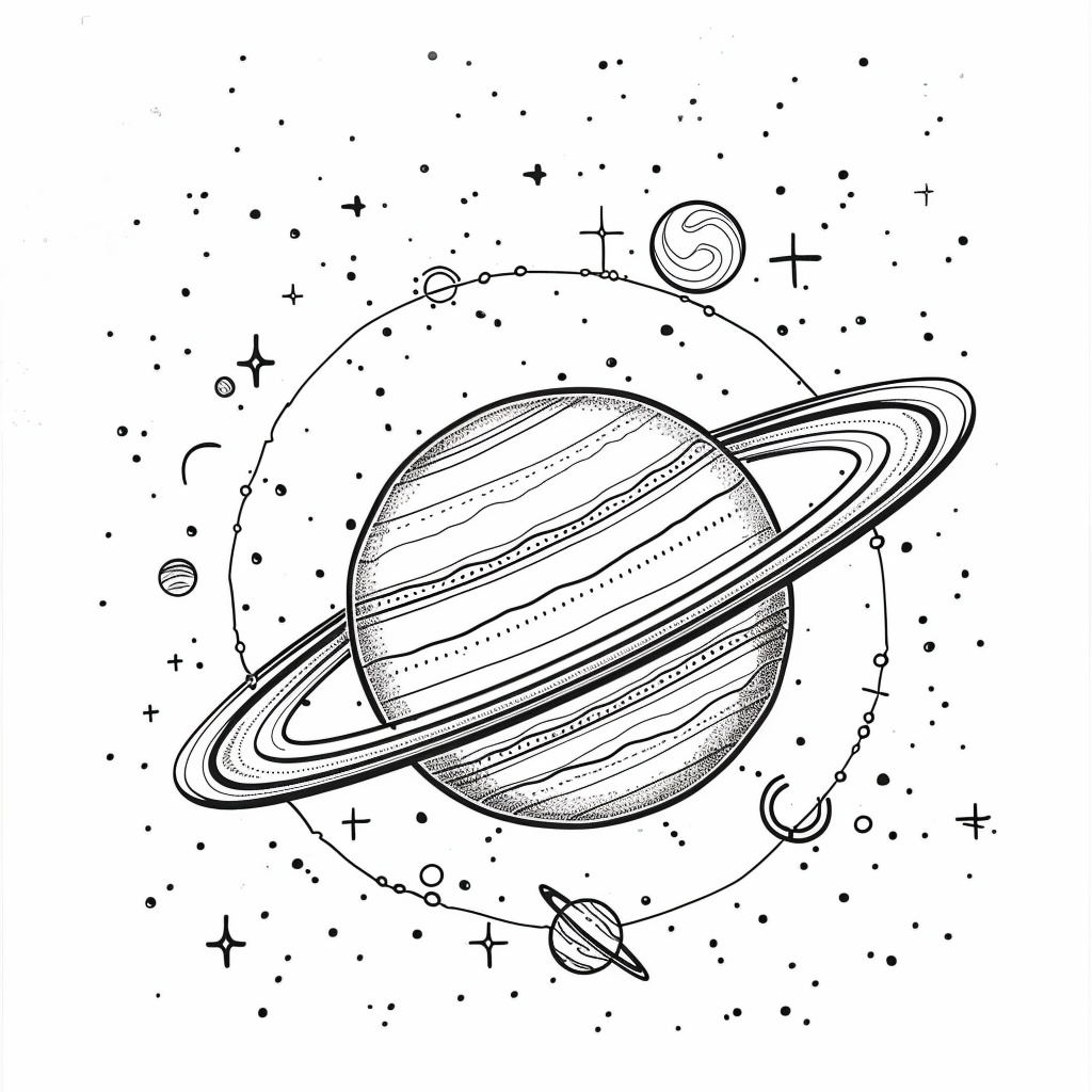 星球宇宙主题的纹身设计手稿15款