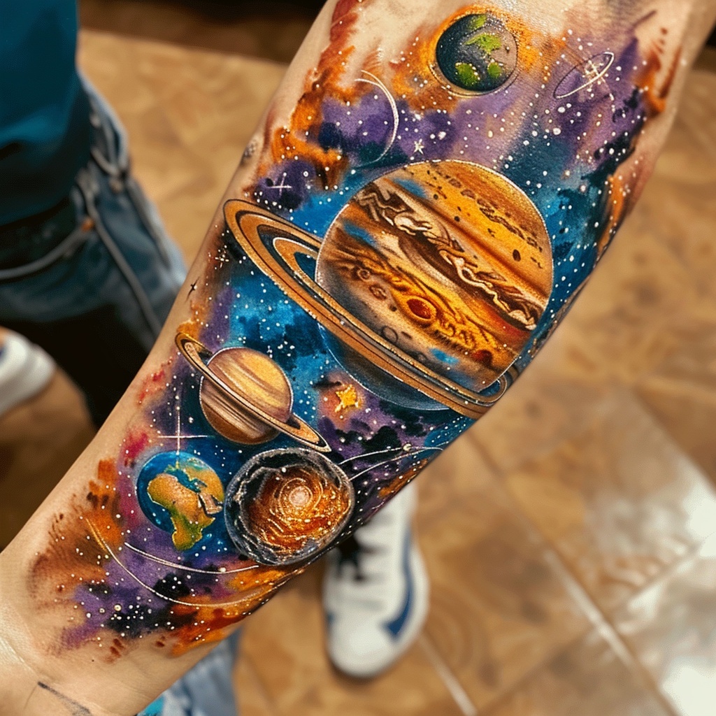星球主题的纹身解析和建议+星球纹身图案16款