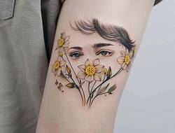水仙花纹身图案：凌波一盏，照见清雅与自持