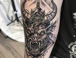 牛魔王纹身图案：西游第一妖王的不羁与豪情