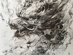 中国龙手稿(17张)