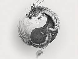 八卦图+龙手稿