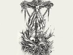 祈祷之手+锁链十字架手稿(13张)