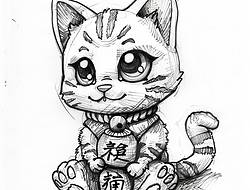 招财猫手稿(14张)