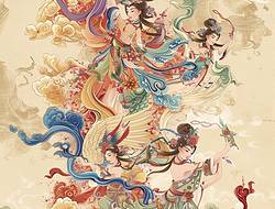 敦煌飞天手稿(17张)